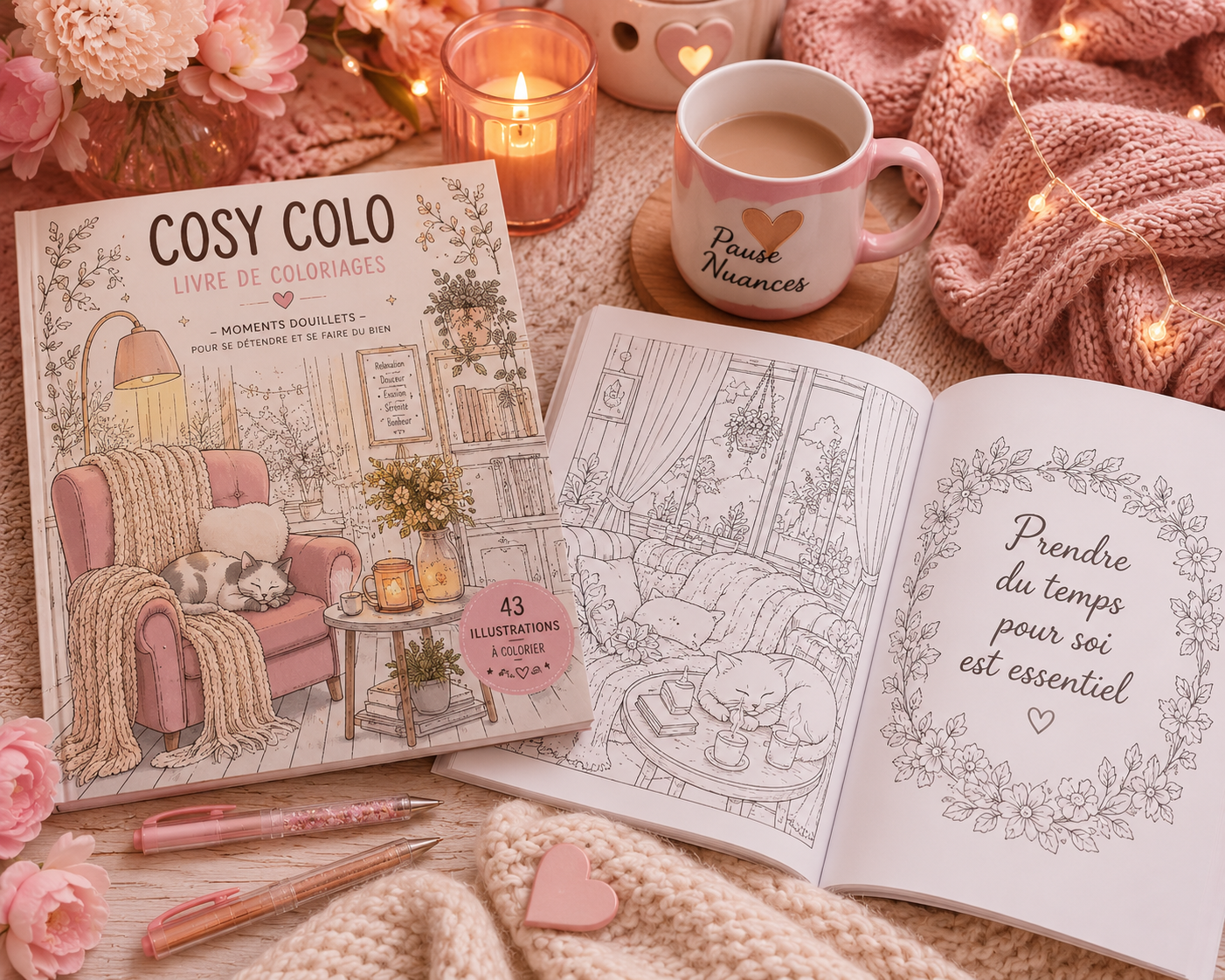 Cozy Colo – Livres de coloriage cocooning et détente créative