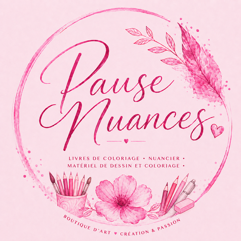 Bienvenue chez Pause Nuances, boutique spécialisée dans les nuanciers personnalisés, les coloriages mystères, les livres Cozy Colo, Tooli Art , Languo et les accessoires créatifs pour les passionnés de coloriage et de loisirs créatifs.