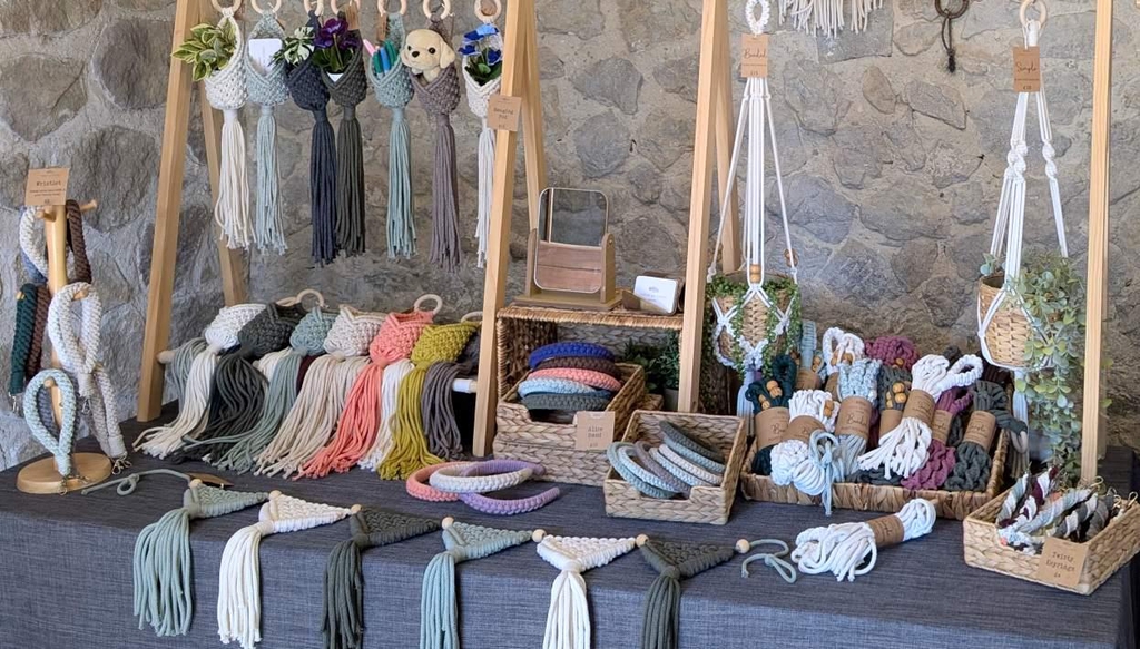 Handmade macramé plant hanger and home decor by Forget Me Knots