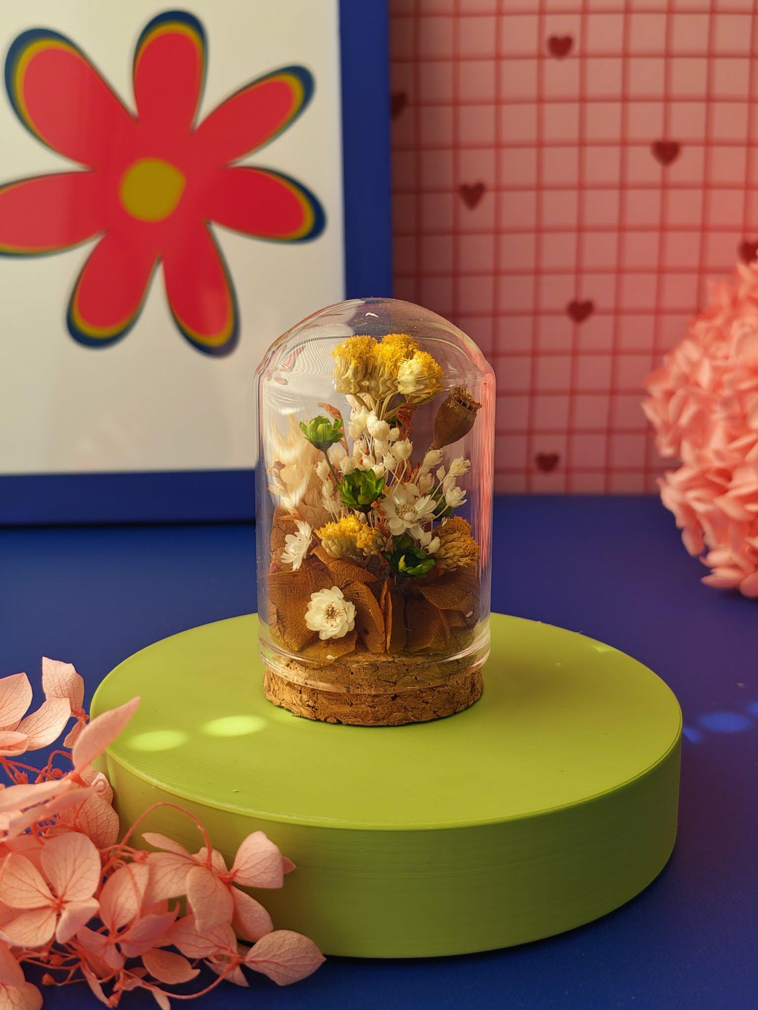 Ateliers créatifs florales, fleurs séchées, cloches fleuries