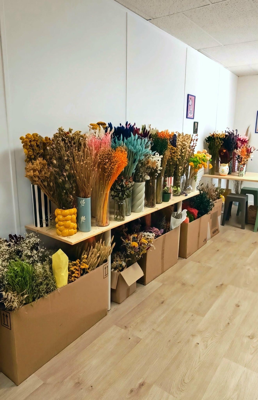 Atelier de fleurs séchées