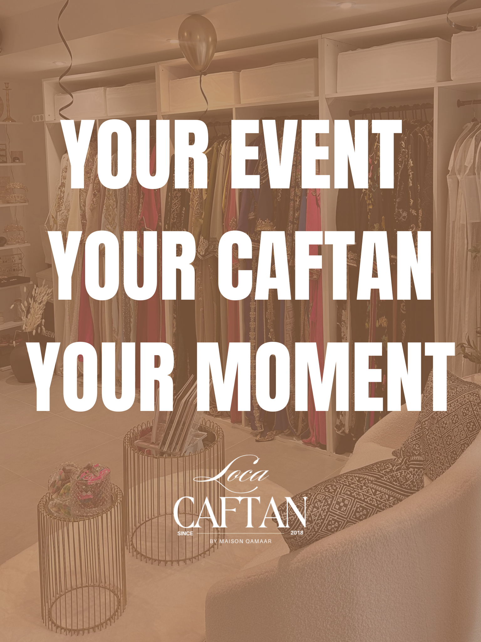 Prise de rendez-vous essayages Loca Caftan