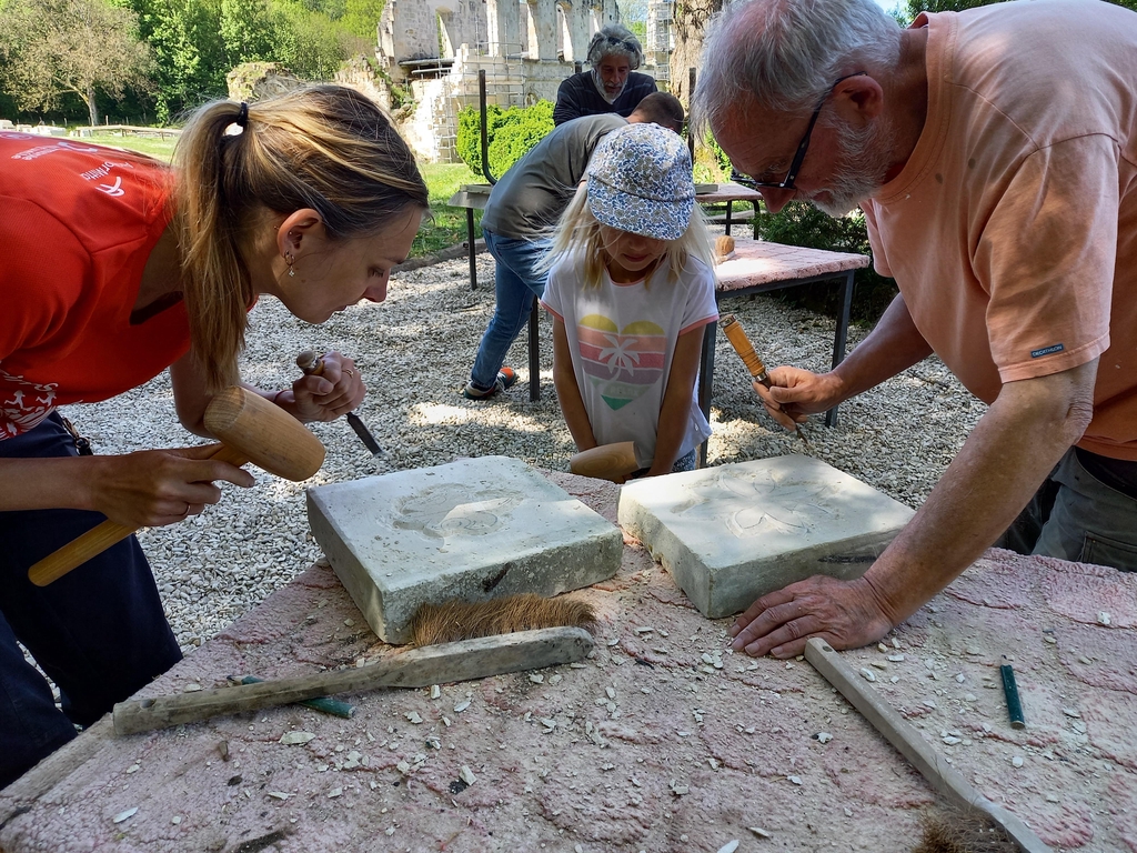 Abbaye de Valsery : Atelier Taille de Pierre du 26 Avril 2026