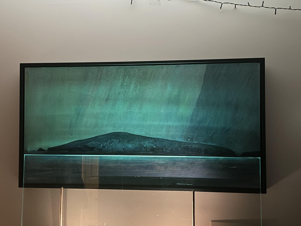 Northern lights over Cardigan island