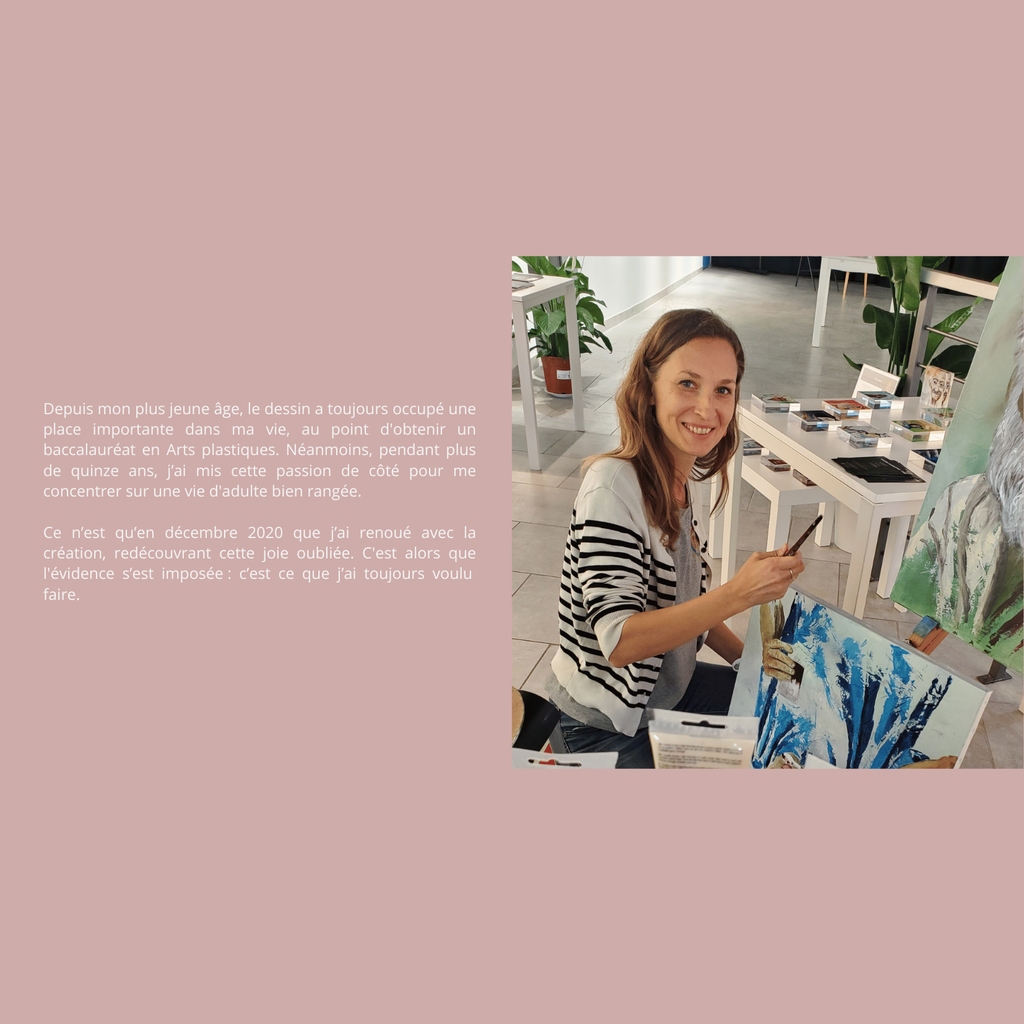 Explorez le parcours de l'artiste peintre contemporaine Aurélie Blanchet et découvrez ce qui l'a amenée à peindre