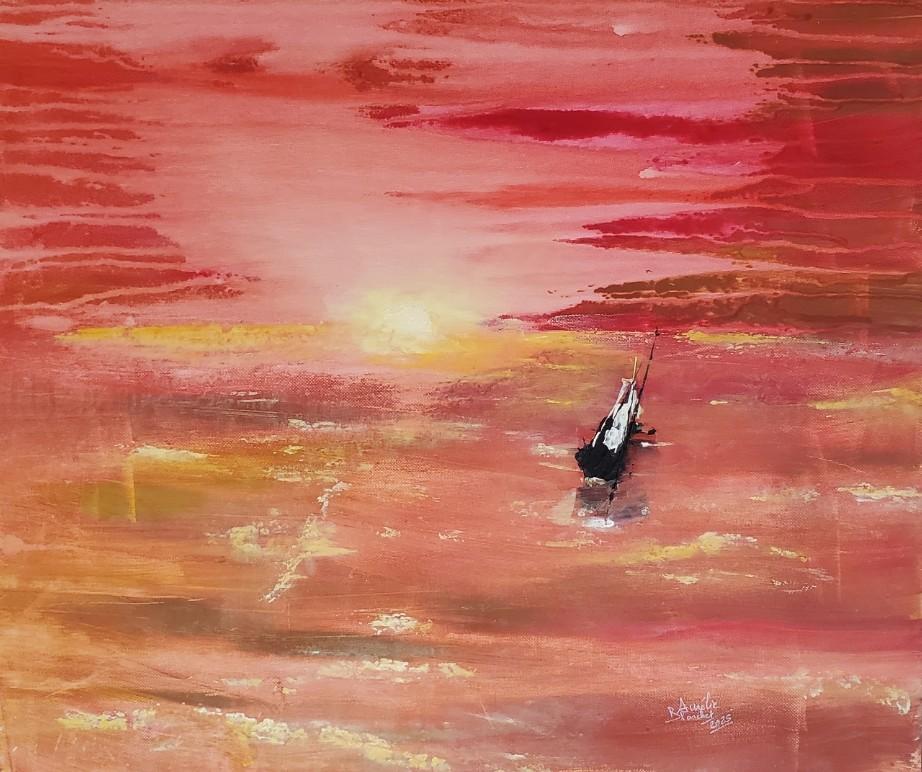 Peintures originales abstraites acrylique sur toile bois carton entoilé papier