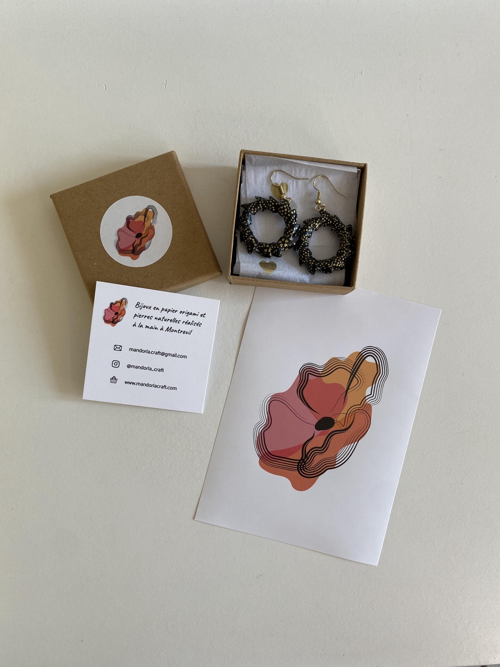 Vente de bijoux en origami