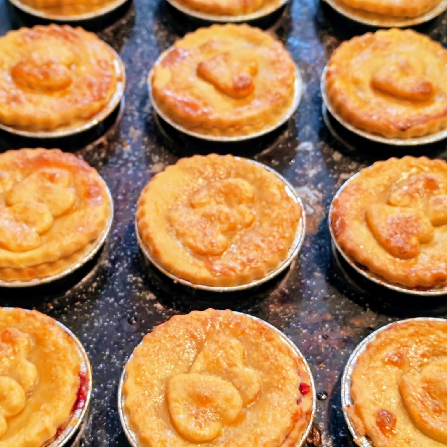 Pies in a row