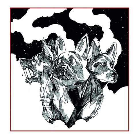 Carte de visite, illustration à l'encre de Chine de Cerbère 