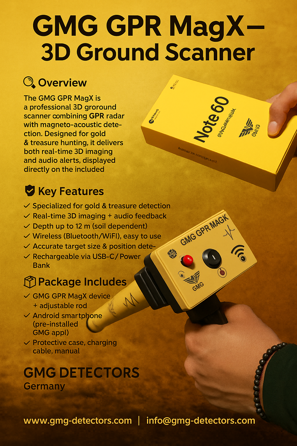 GMG GPR MagX – 3D Ground Scanner & Magneto Imaging System
