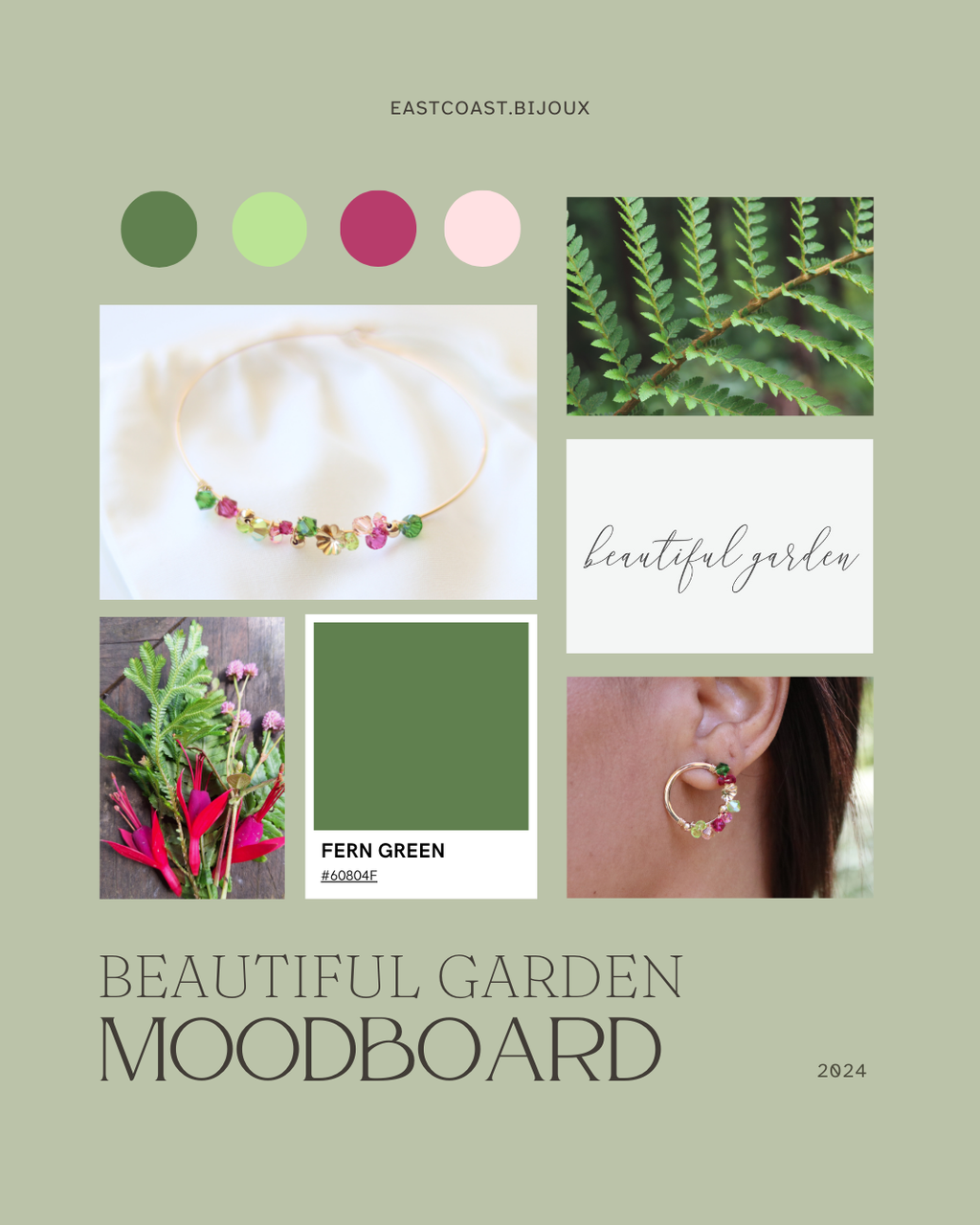 Moodboard collection Beautiful Garden
