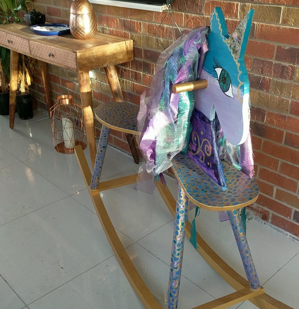 Surreal rocking unicorn by heidi swift