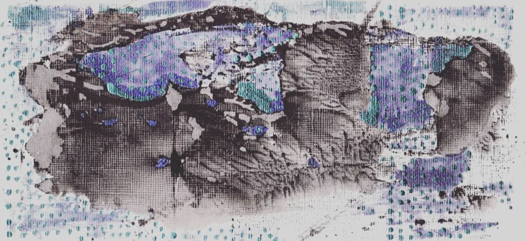 Coal abstract painting