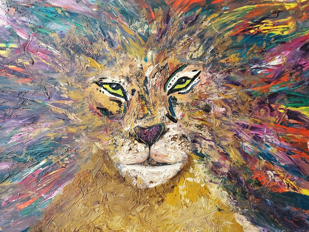 Abstract surreal tiger