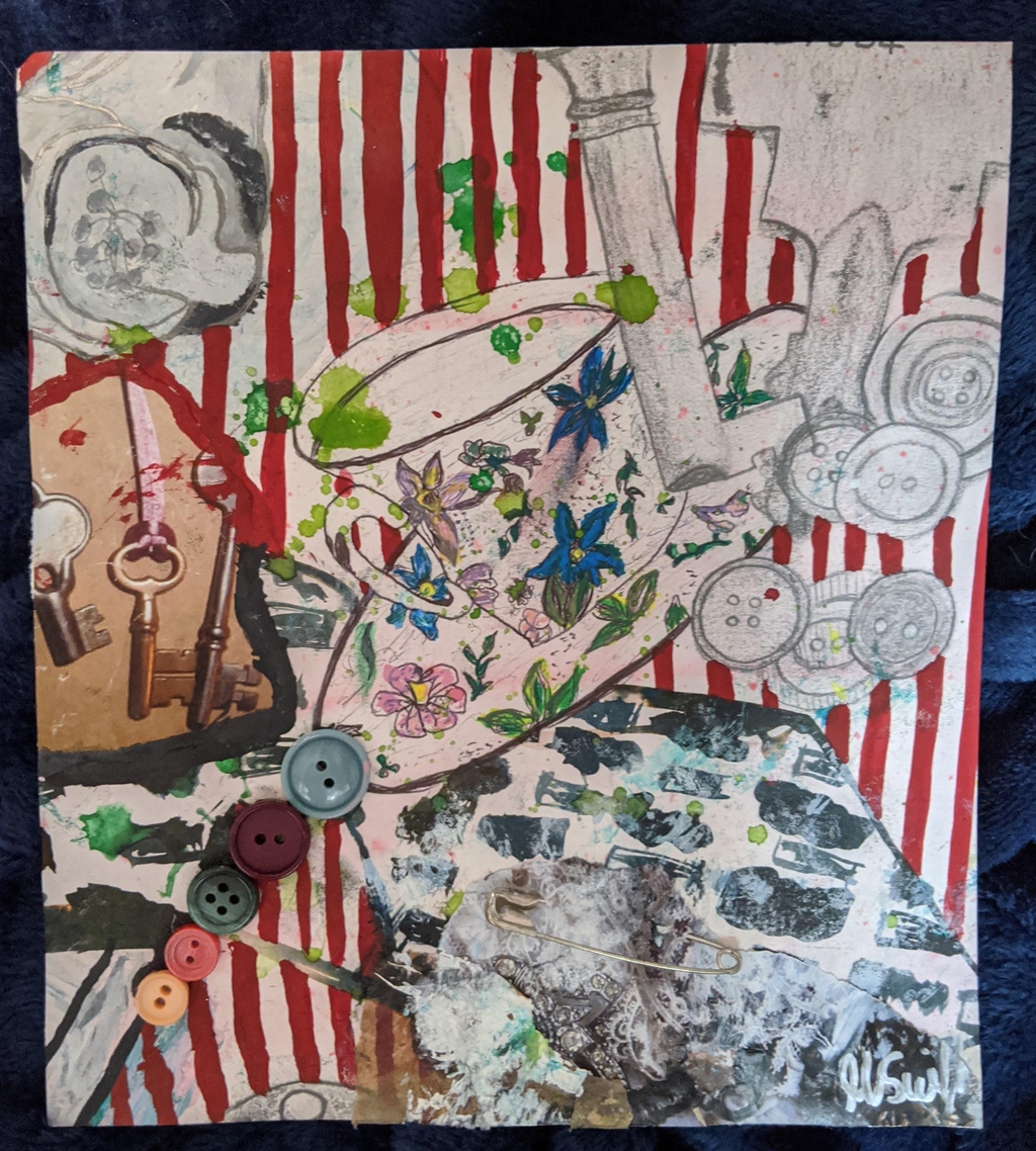 Abstract collage by heidi swift barnsley artist