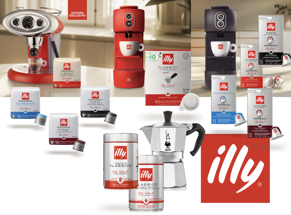 wanzavape, Illy, caffè cialde, caffè capsule, caffè iperespresso, caffè macinato, caffè grani, moka, Illy classico, Illy forte, Illy intenso, Illy decaffeinato, macchine caffè, miscela arabica, porto ceresio

Macchine Illy: qualità e design