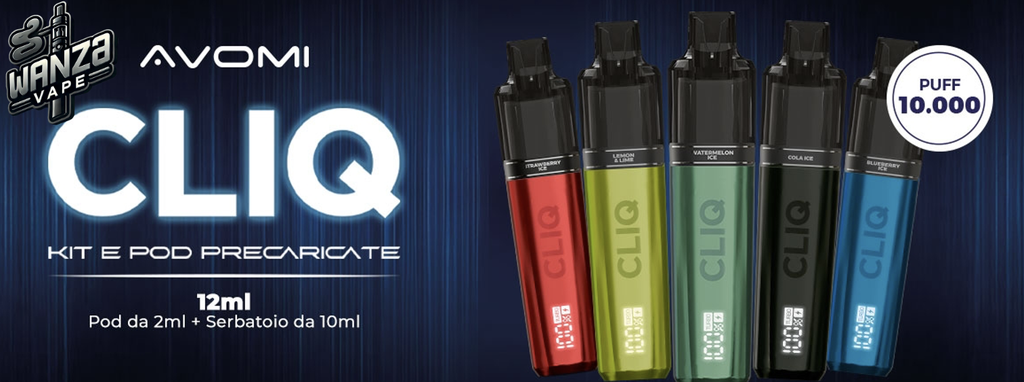 wanzavape, avomi, cliq, svapo, sigarette elettroniche, Porto Ceresio, provincia di Varese 