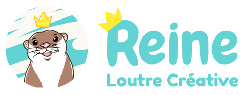 logo illustration numérique et colorée d'une loutre avec une couronne sur la tête