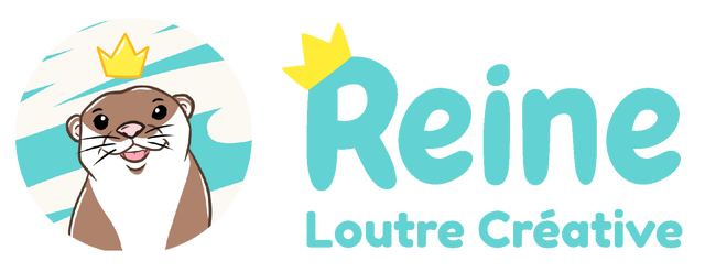 logo illustration numérique et colorée d'une loutre avec une couronne sur la tête