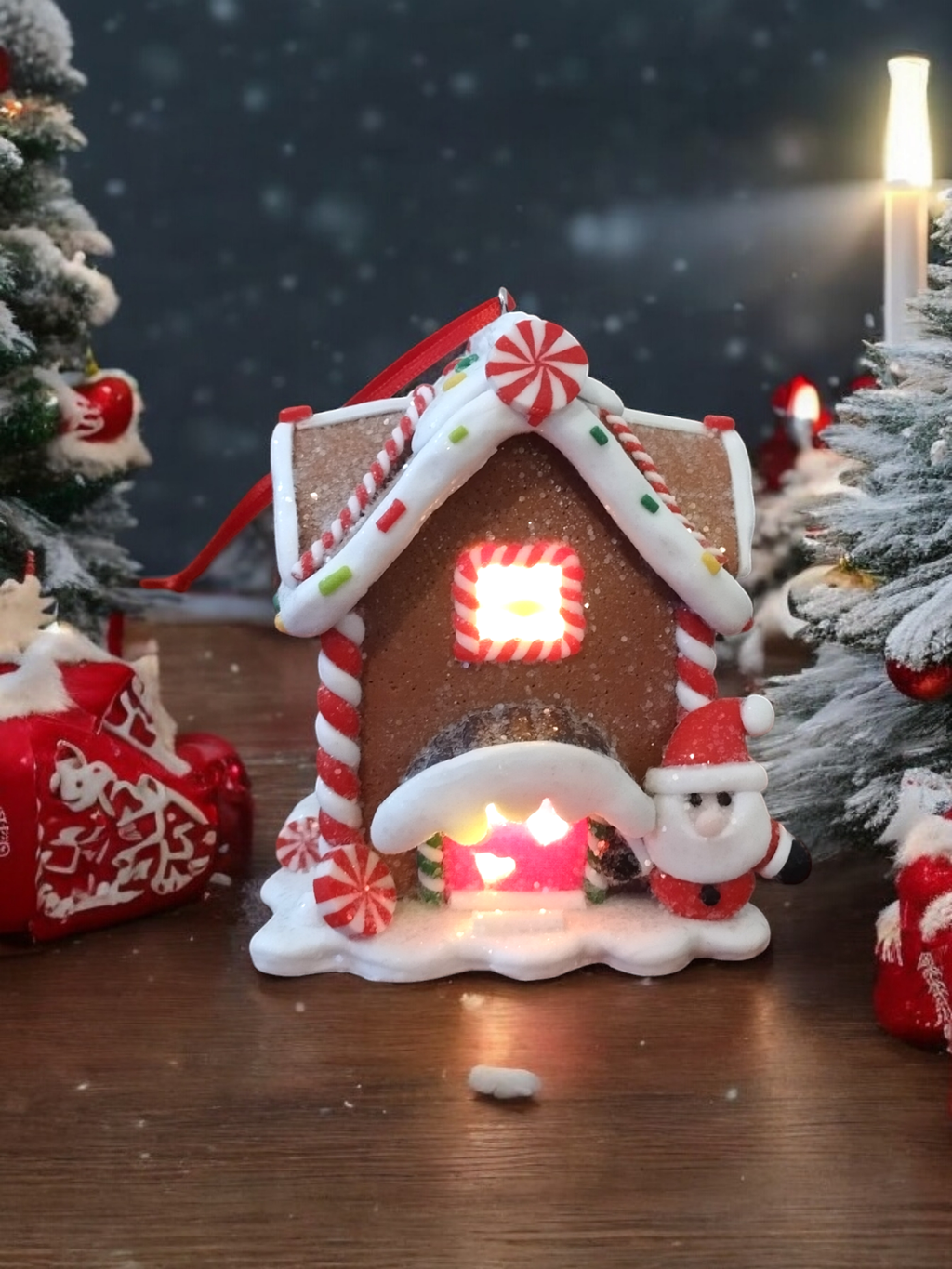Maison de Noël en pâte polymère 