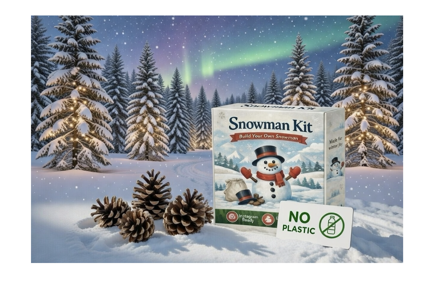 Snowman Kit mit nachhaltiger und plastikfreier Verpackung