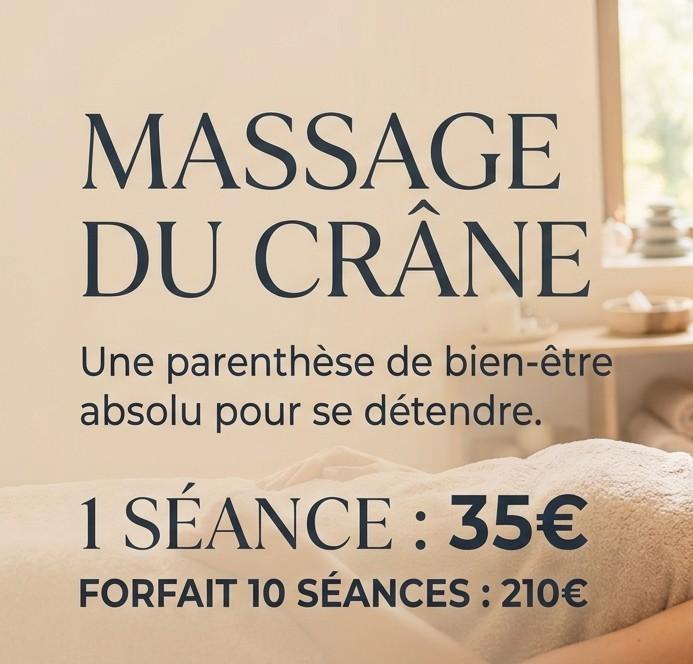 Massage du crâne à Baillargues
Détente et Anti Stress
Cette prestation vous apportera le bien être qu'il vous manque dès la 1ère séance