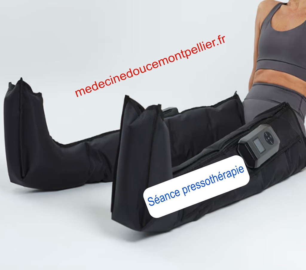 Séance pressothérapie à Montpellier 
Idéale pour jambes lourdes , rétention d'eau , douleurs 
 medecinedoucemontpellier.fr