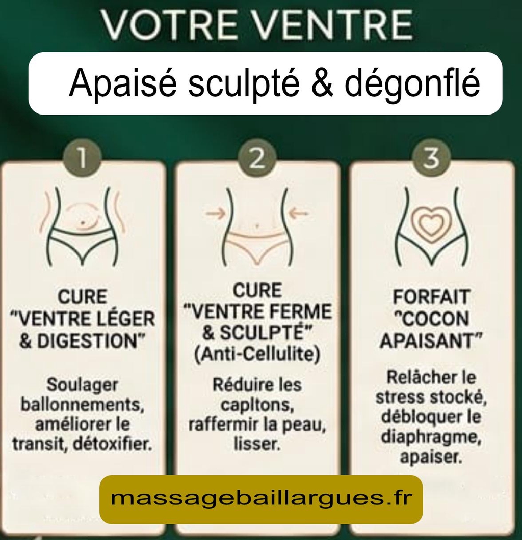 Objectif ventre plat
Drainage , radio fréquence et cavitation
Prenez dès maintenant votre RDV directement en ligne