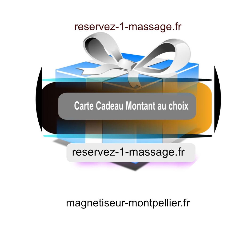 Carte cadeau pour
Prestation Massage
Séance magnétisme 
à Baillargues 
Ou à domicile Montpellier Mauguio Le crès Carnon La Grande motte Nîmes Sommières 
Sète Cap d'Agde 