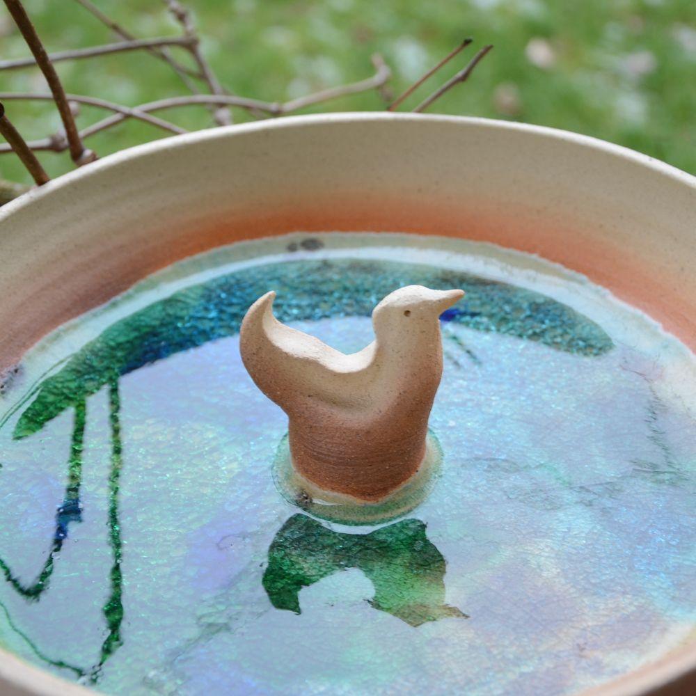 Šamotové pítko se zataveným sklem