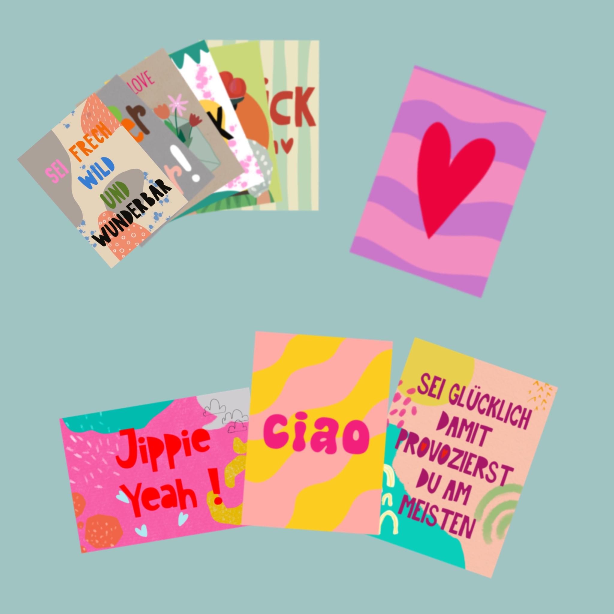 Unser liebevoll gestaltetes Postkartenset!