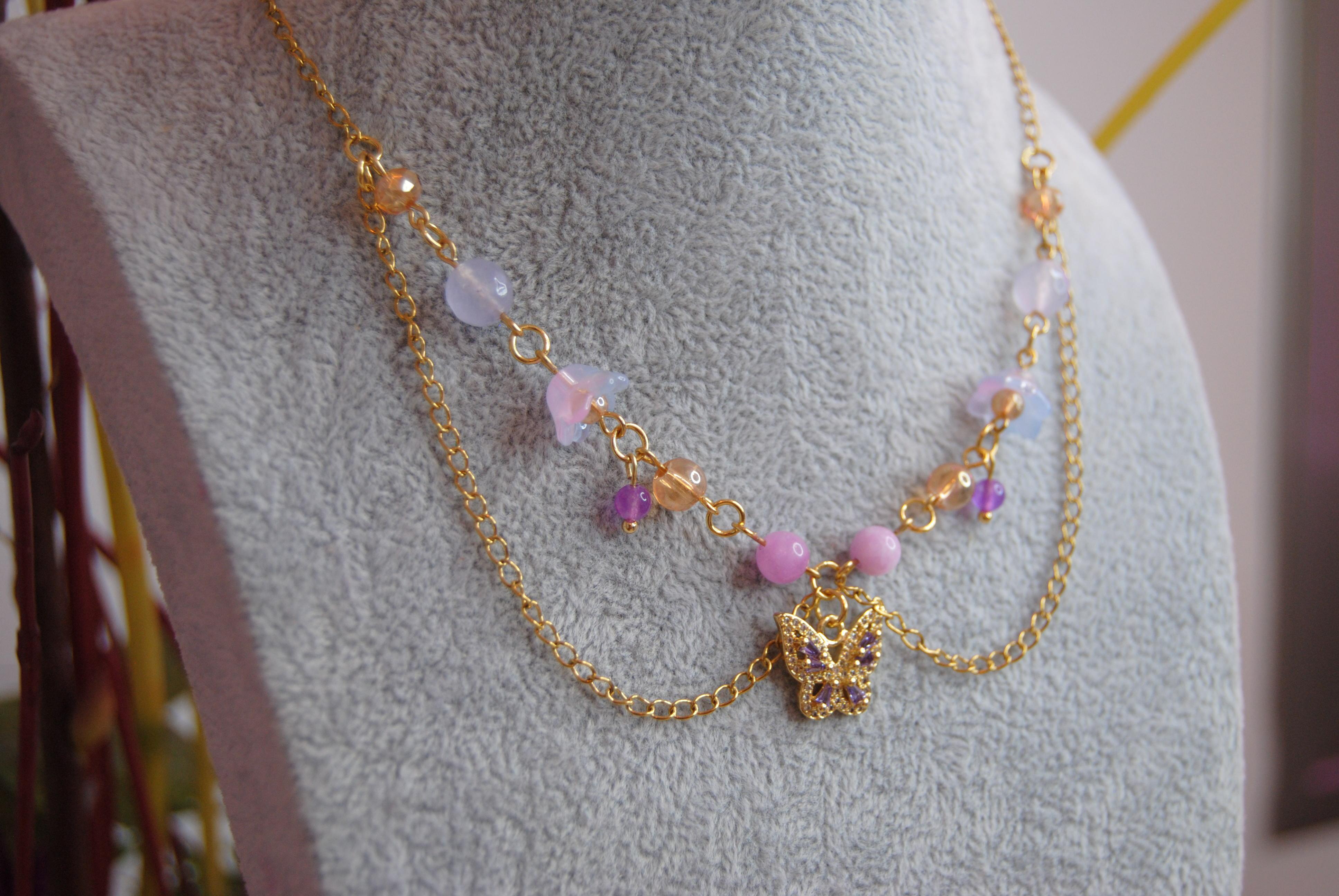 The Purple Flower Fairy Necklace