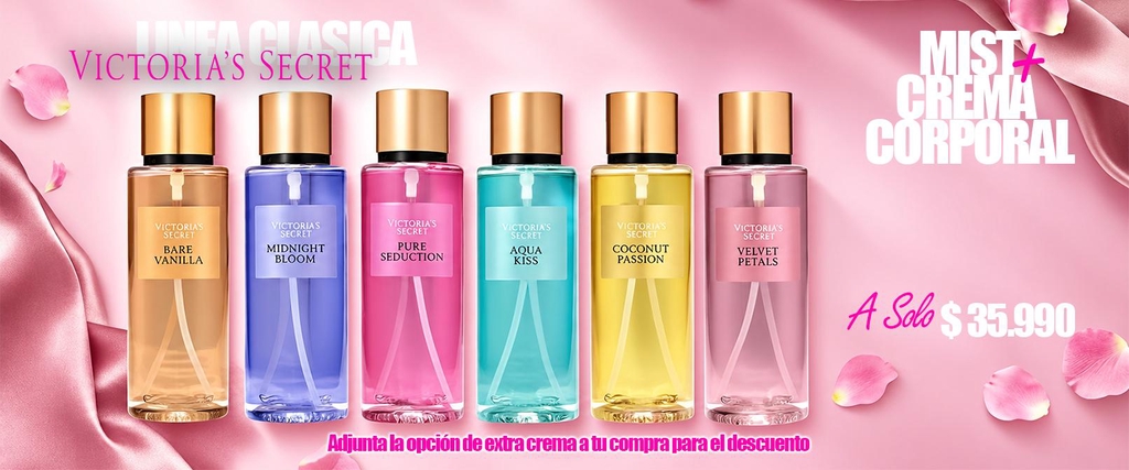 Body Mist Victoria’s Secret + Crema | Set $35.990 | BrillaBella