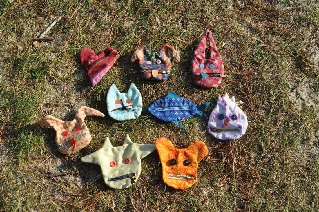Porte-monnaie en forme d’animal cousu main – création originale en textile upcyclé, idéale pour petits objets et monnaie - alliant créativité et engagement écologique - artisanat français, Momo la Débrouille