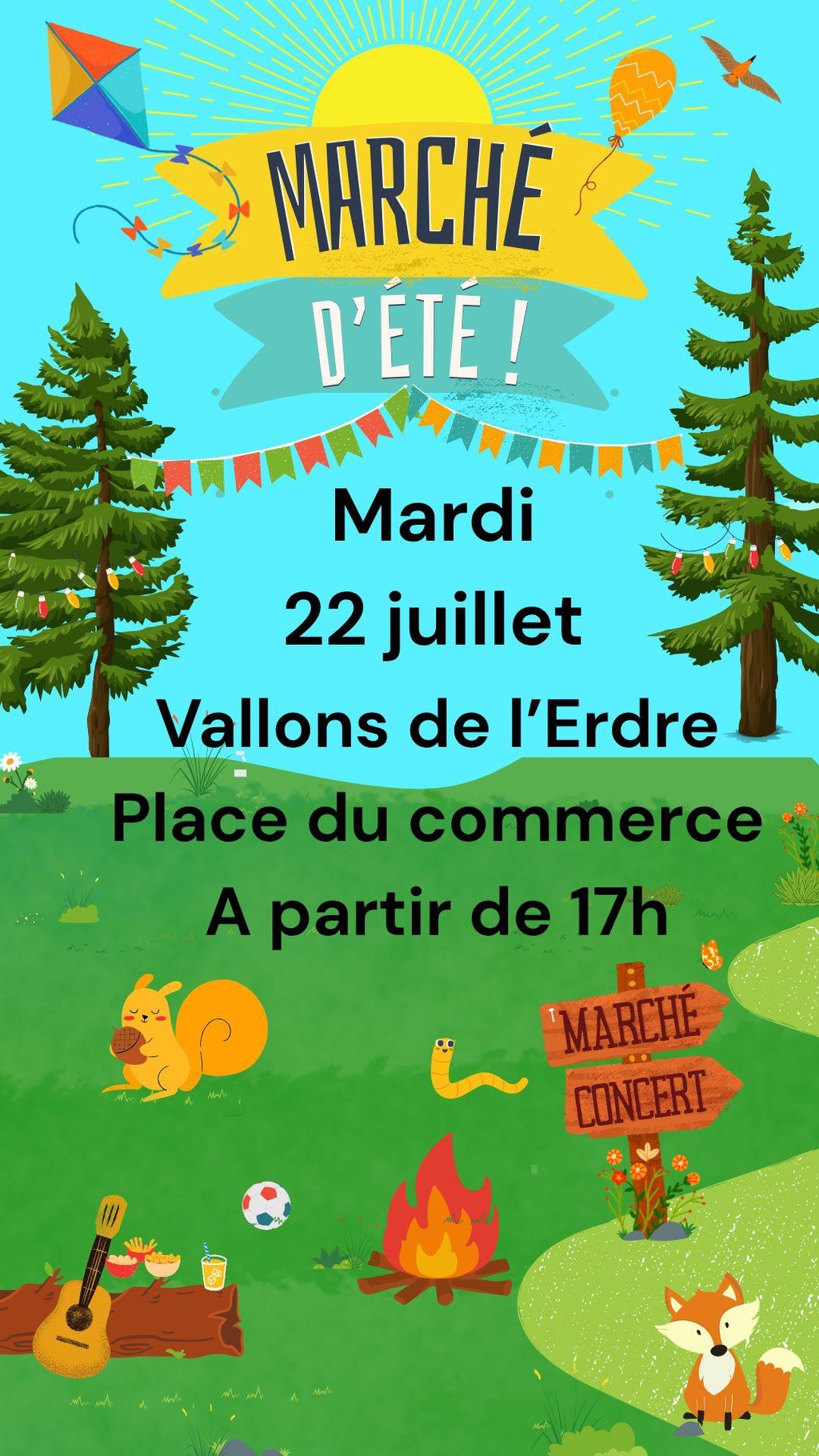 Marché de créateurs
Marché d'été
Vallons de l'erdre
place du commerce
mardi 22 juillet