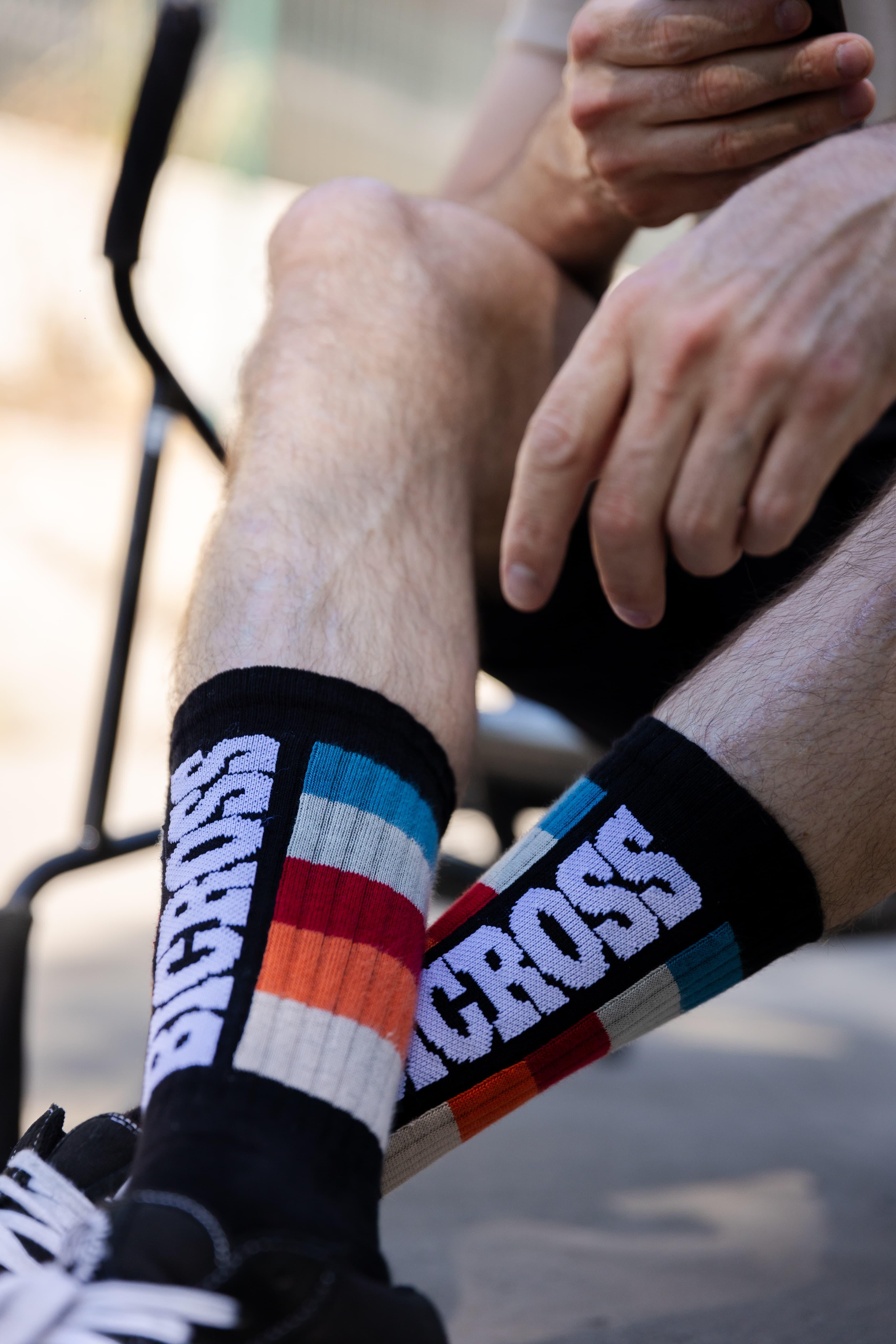 chaussettes personnalisées pour le magazine BICROSS MAG - Credit. Mangoose