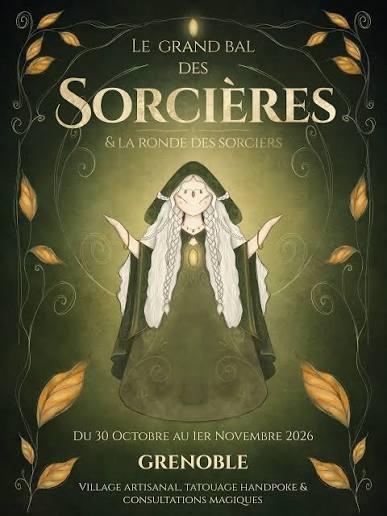 affiche le grand bal des sorcières et la ronde des sorciers grenoble alpexpo