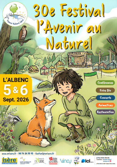 Affiche du festival l'avenir au naturel foire bio à l'albenc