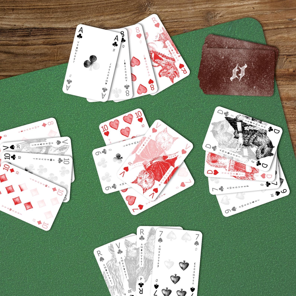 Le loup, le renard et la belote