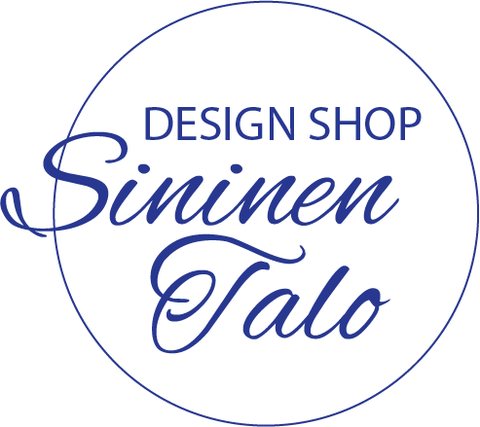 Sininen talo pyöreä logo