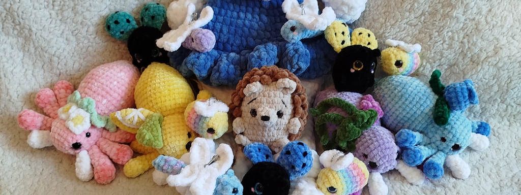 Collection bestiole. Peluche au crochet 100% fait main en France.