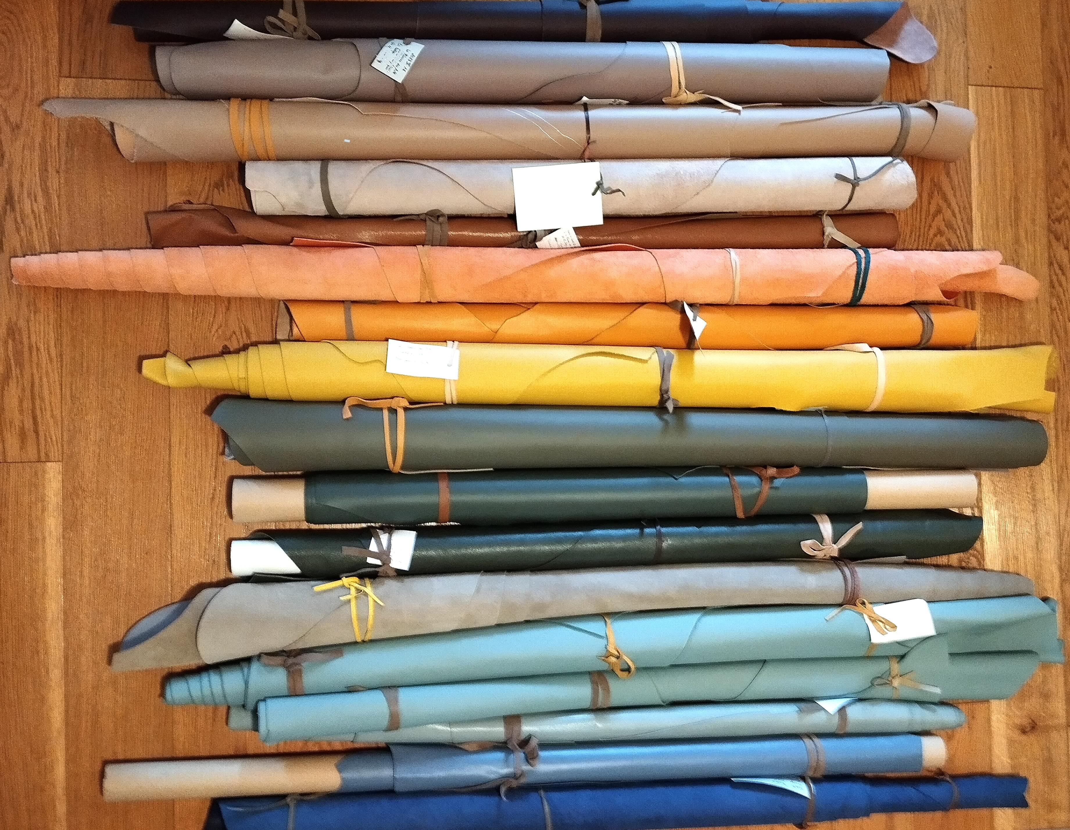 Les cuirs utilisés à l’atelier