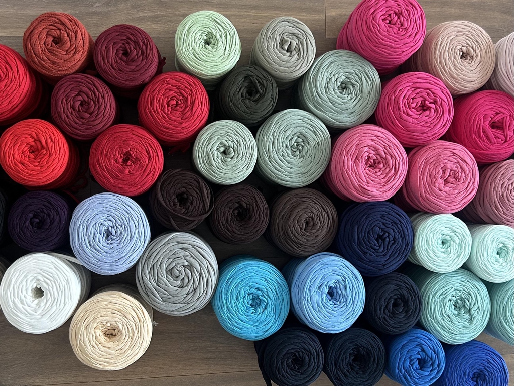 Pelotes fil t shirt pour sacs en crochet personnalisables