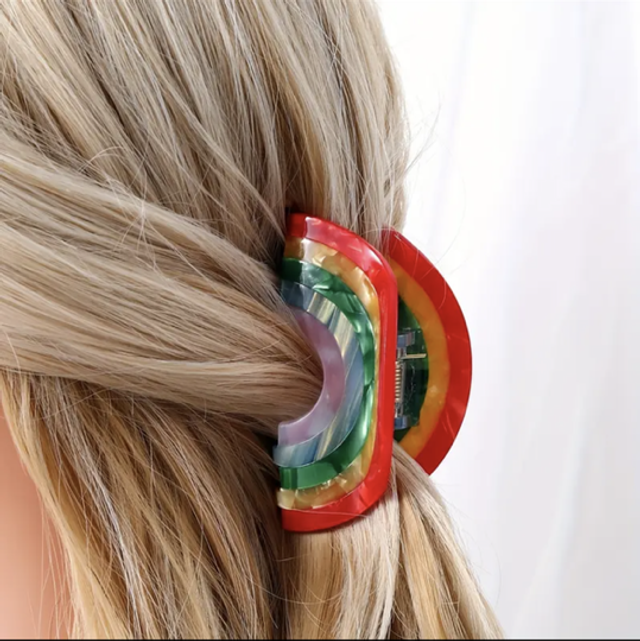 Trendy hair accessories including clips and statement pieces