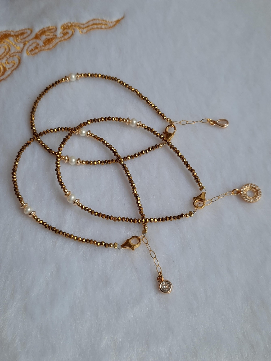 Golden beads
