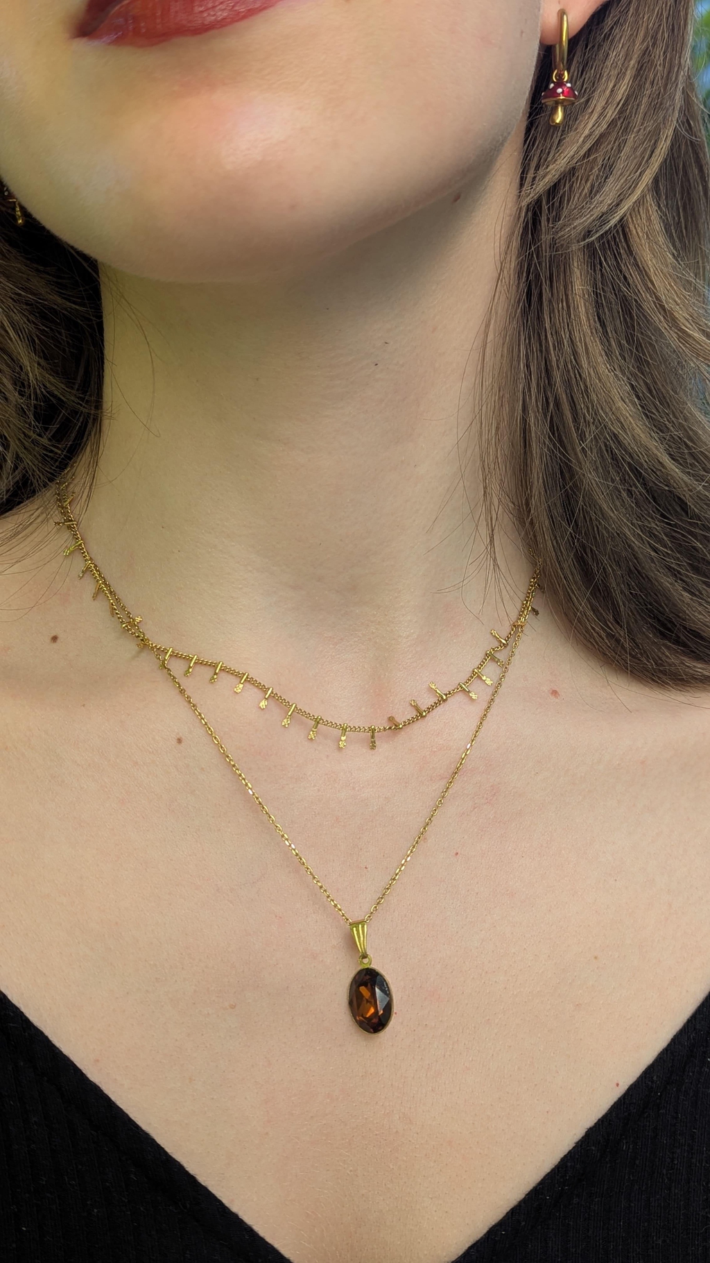 Collier fabriqués en france, inspiré par la mythologie grecque, acier inoxydable doré, or