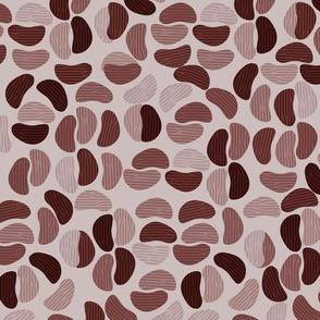 Stylised coffee and cocoa beans 