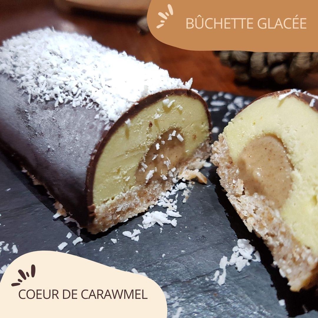 Buchette glacée au coeur de carawmel