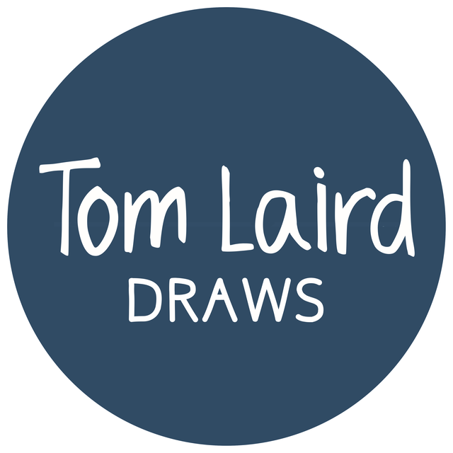 Tom Laird Draws brand logo – pet portrait artist and creator of custom animal artwork and home art prints.