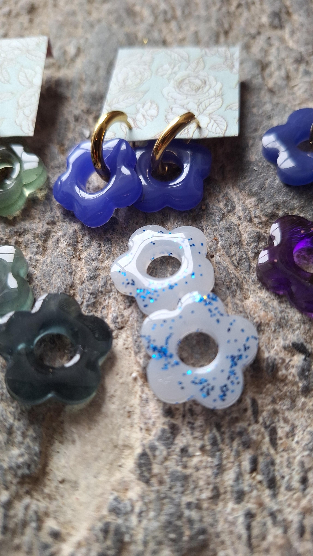 "PAQUERETTES" Interchangeables en résine Epoxy